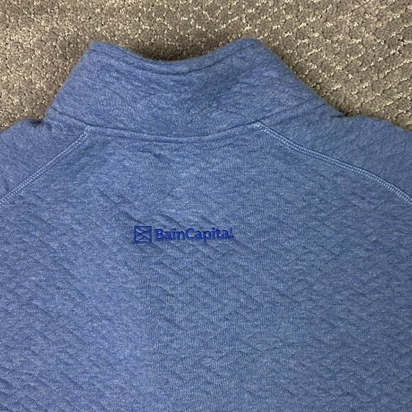 Rhone Weekenders Pullover Men's XL Ocean Blue Heather Snap Sweater Textured - Picture 7 of 11